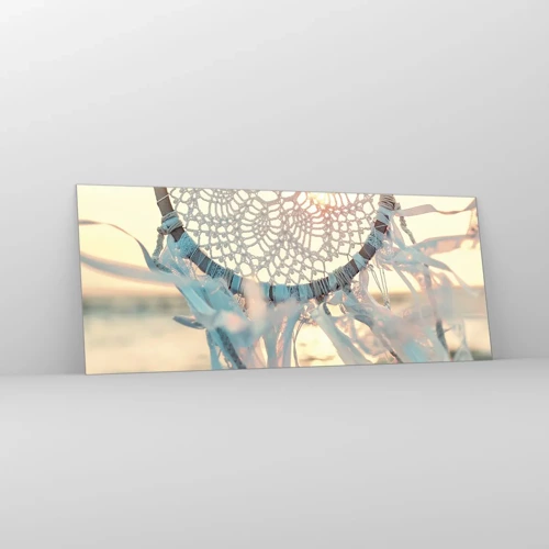 Impression sur verre - Image sur verre - Totem en dentelle - 100x40 cm