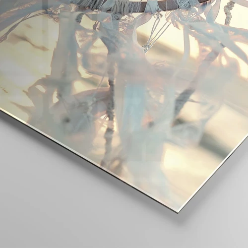 Impression sur verre - Image sur verre - Totem en dentelle - 100x40 cm