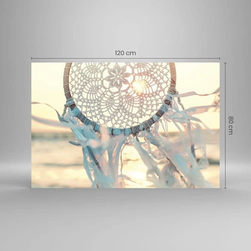 Impression sur verre - Image sur verre - Totem en dentelle - 120x80 cm