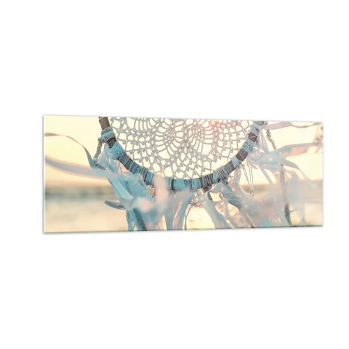 Impression sur verre - Image sur verre - Totem en dentelle - 140x50 cm