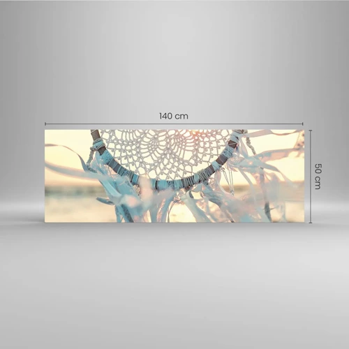 Impression sur verre - Image sur verre - Totem en dentelle - 140x50 cm