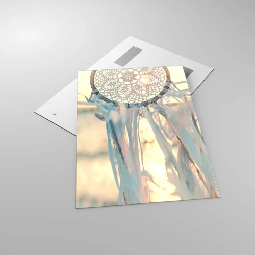 Impression sur verre - Image sur verre - Totem en dentelle - 70x100 cm