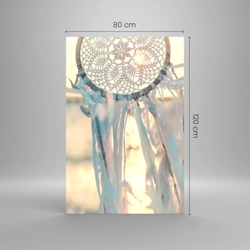 Impression sur verre - Image sur verre - Totem en dentelle - 80x120 cm