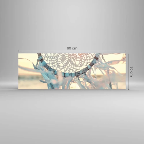 Impression sur verre - Image sur verre - Totem en dentelle - 90x30 cm