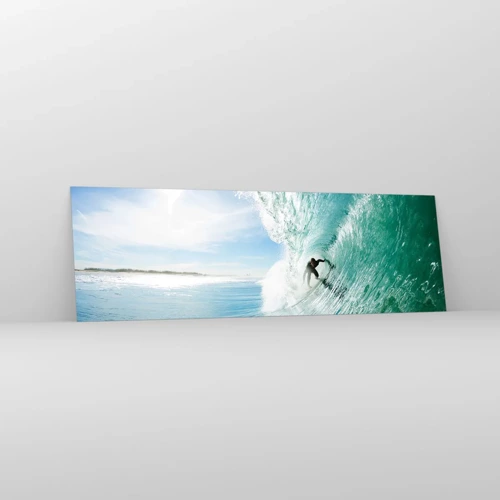 Impression sur verre - Image sur verre - Toujours sur la vague - 160x50 cm