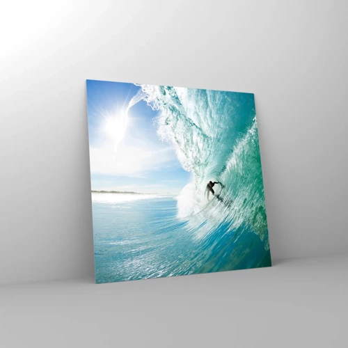 Impression sur verre - Image sur verre - Toujours sur la vague - 70x70 cm