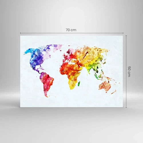 Impression sur verre - Image sur verre - Toutes les couleurs du monde - 70x50 cm