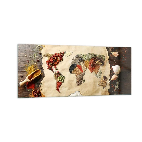 Impression sur verre - Image sur verre - Toutes les saveurs du monde - 100x40 cm