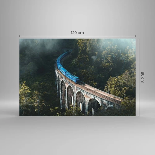Impression sur verre - Image sur verre - Train nature - 120x80 cm