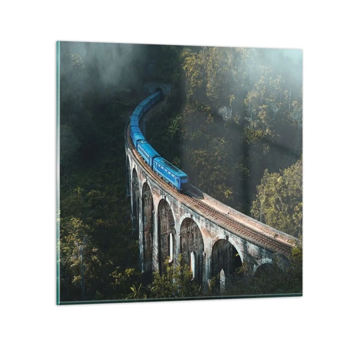 Impression sur verre - Image sur verre - Train nature - 40x40 cm