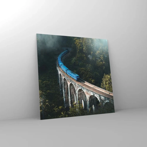 Impression sur verre - Image sur verre - Train nature - 40x40 cm