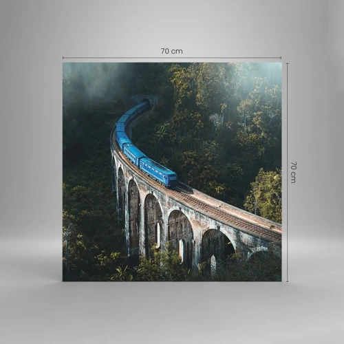 Impression sur verre - Image sur verre - Train nature - 70x70 cm