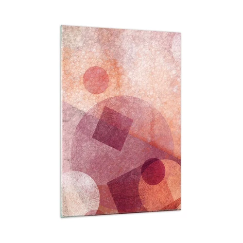 Impression sur verre - Image sur verre - Transformations géométriques en rose - 50x70 cm