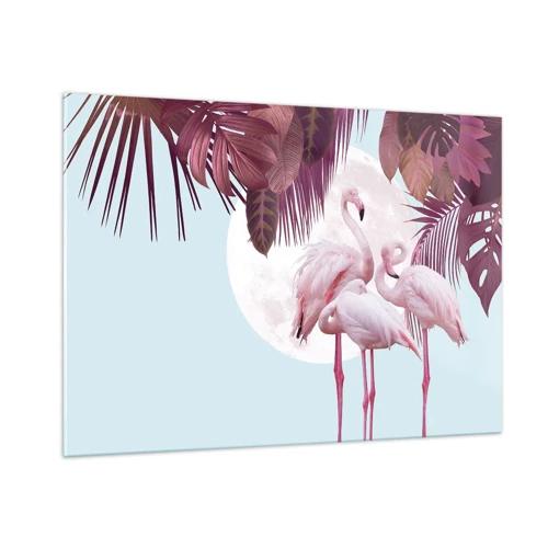 Impression sur verre - Image sur verre - Trois oiseaux gracieux - 100x70 cm