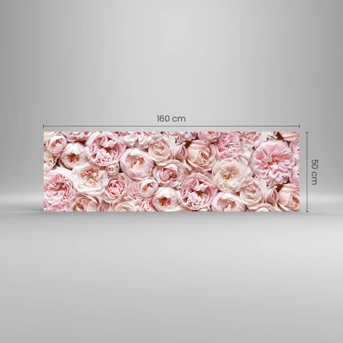 Impression sur verre - Image sur verre - Un lit de roses - 160x50 cm