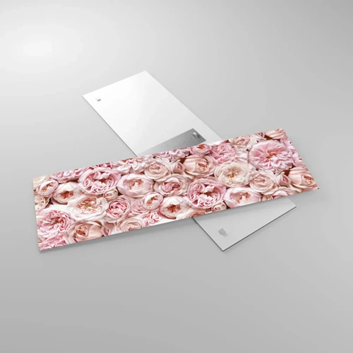 Impression sur verre - Image sur verre - Un lit de roses - 90x30 cm