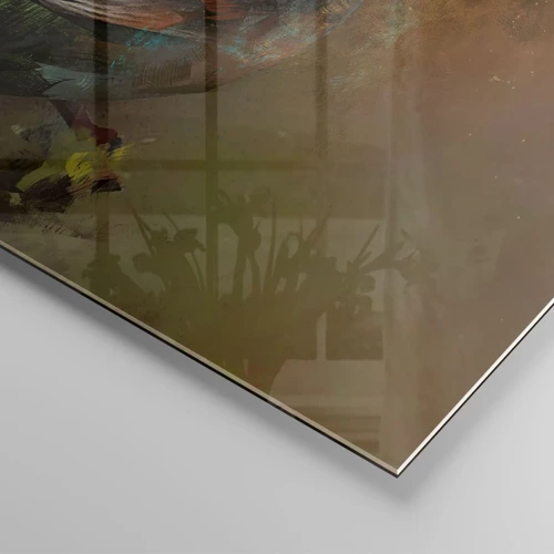 Impression sur verre - Image sur verre - Un moineau, un petit oiseau - 30x30 cm