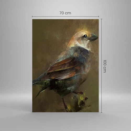 Impression sur verre - Image sur verre - Un moineau, un petit oiseau - 70x100 cm