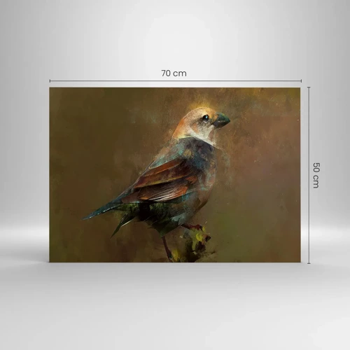 Impression sur verre - Image sur verre - Un moineau, un petit oiseau - 70x50 cm