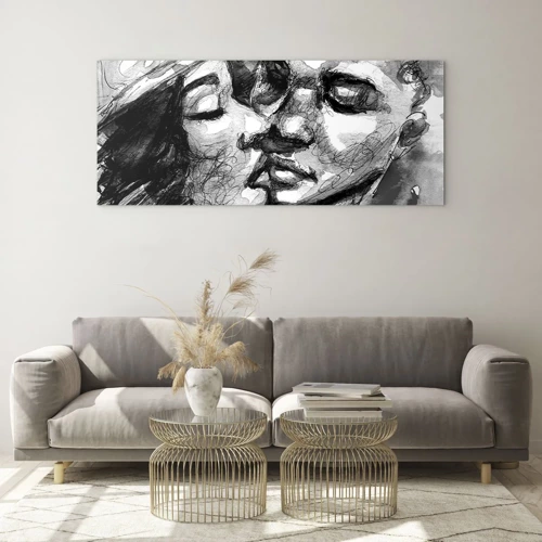 Impression sur verre - Image sur verre - Un moment tendre - 100x40 cm