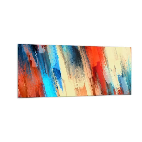 Impression sur verre - Image sur verre - Une cascade de couleurs - 100x40 cm