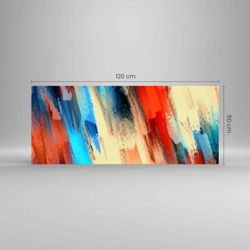 Impression sur verre - Image sur verre - Une cascade de couleurs - 120x50 cm