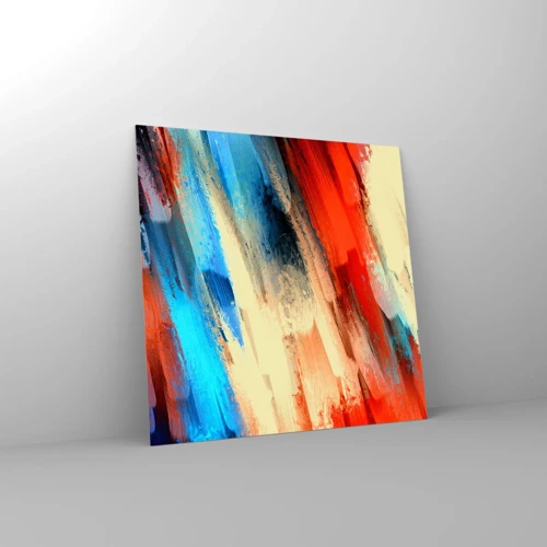 Impression sur verre - Image sur verre - Une cascade de couleurs - 30x30 cm