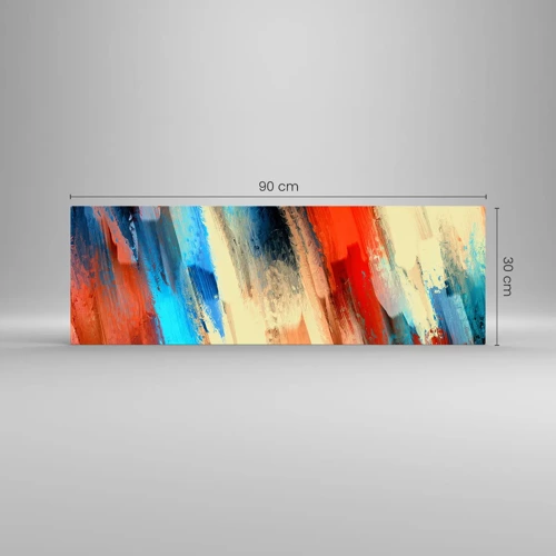 Impression sur verre - Image sur verre - Une cascade de couleurs - 90x30 cm
