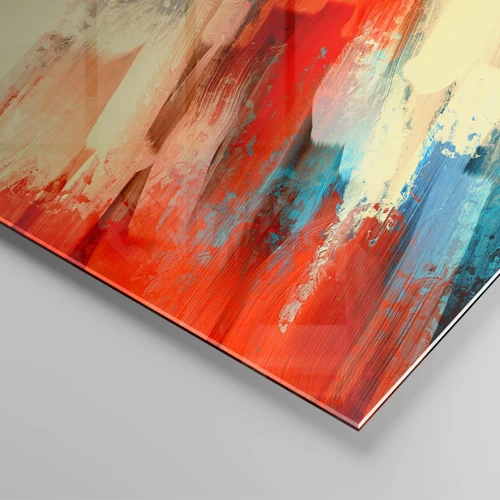 Impression sur verre - Image sur verre - Une cascade de couleurs - 90x30 cm