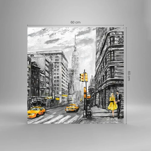 Impression sur verre - Image sur verre - Une histoire new-yorkaise - 60x60 cm