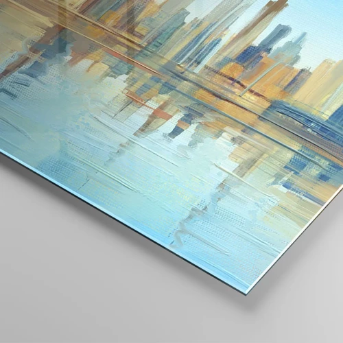 Impression sur verre - Image sur verre - Une métropole ensoleillée - 140x50 cm