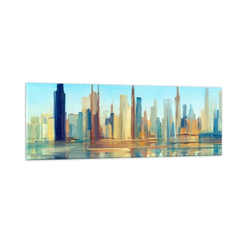 Impression sur verre - Image sur verre - Une métropole ensoleillée - 90x30 cm