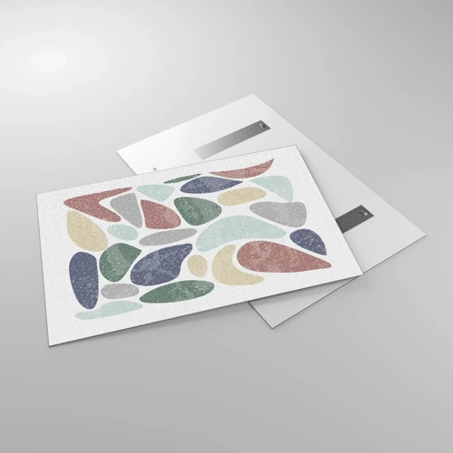Impression sur verre - Image sur verre - Une mosaïque de couleurs poudrées - 120x80 cm
