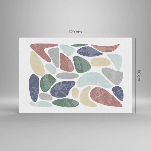Impression sur verre - Image sur verre - Une mosaïque de couleurs poudrées - 120x80 cm