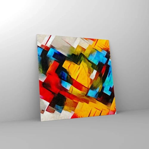 Impression sur verre - Image sur verre - Une superposition multicolore - 40x40 cm