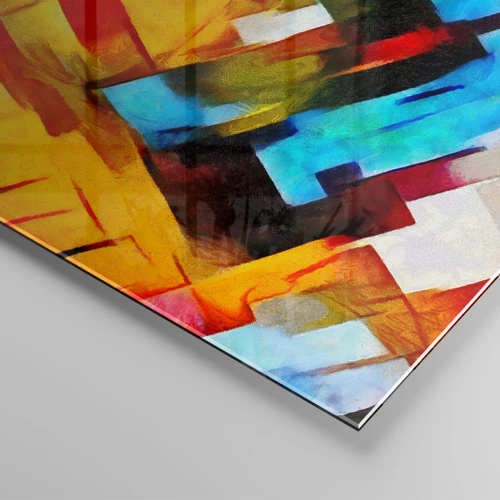 Impression sur verre - Image sur verre - Une superposition multicolore - 40x40 cm