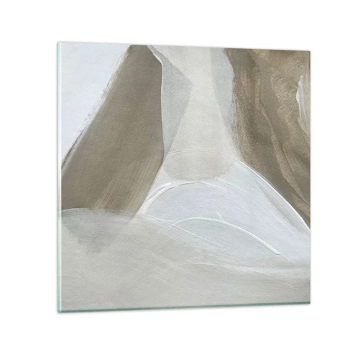 Impression sur verre - Image sur verre - Une vague de blanc - 30x30 cm