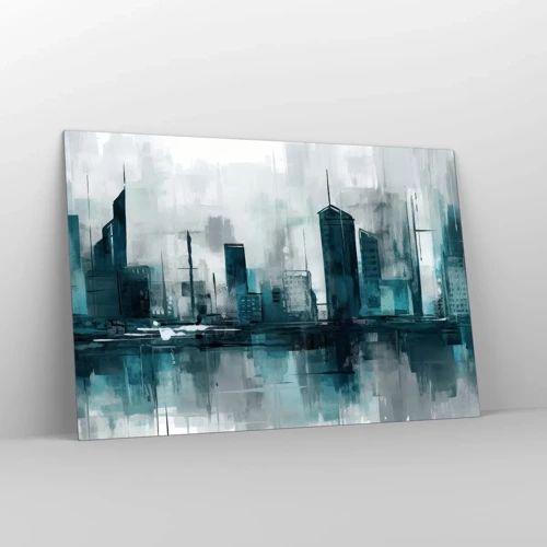 Impression sur verre - Image sur verre - Une ville couleur de pluie - 120x80 cm