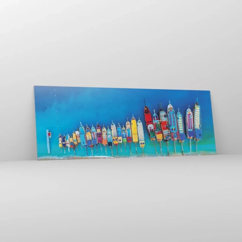 Impression sur verre - Image sur verre - Une vue à vol d'oiseau - 140x50 cm