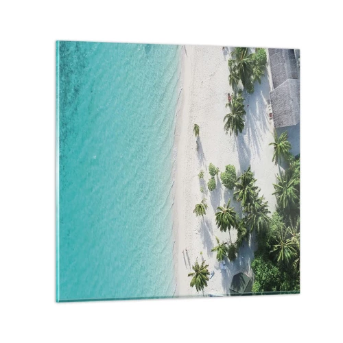Impression sur verre - Image sur verre - Vacances au paradis - 30x30 cm