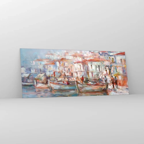 Impression sur verre - Image sur verre - Vacances pastelles - 100x40 cm