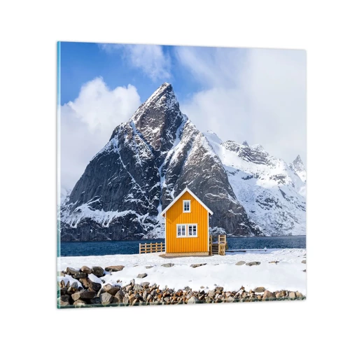Impression sur verre - Image sur verre - Vacances scandinaves - 70x70 cm