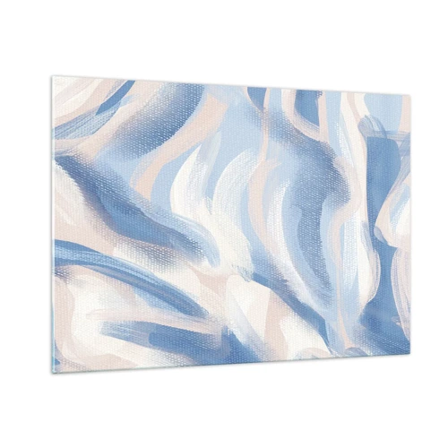 Impression sur verre - Image sur verre - Vagues bleues - 100x70 cm