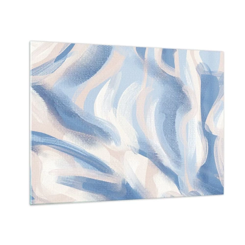 Impression sur verre - Image sur verre - Vagues bleues - 70x50 cm