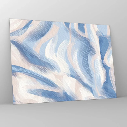 Impression sur verre - Image sur verre - Vagues bleues - 70x50 cm