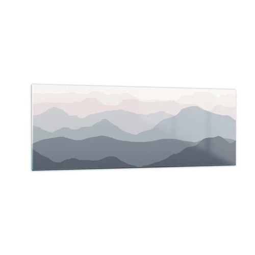 Impression sur verre - Image sur verre - Vagues de montagnes - 140x50 cm