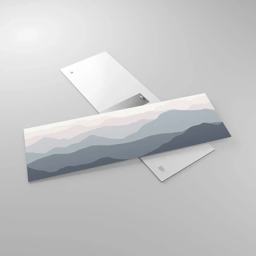 Impression sur verre - Image sur verre - Vagues de montagnes - 90x30 cm