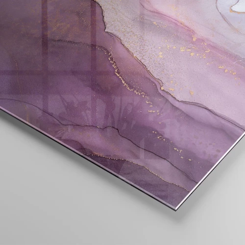 Impression sur verre - Image sur verre - Vagues lilas et violettes - 120x80 cm