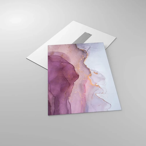 Impression sur verre - Image sur verre - Vagues lilas et violettes - 50x70 cm