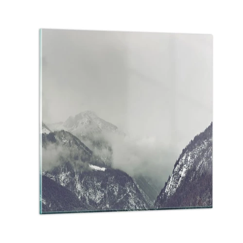 Impression sur verre - Image sur verre - Vallée brumeuse - 50x50 cm